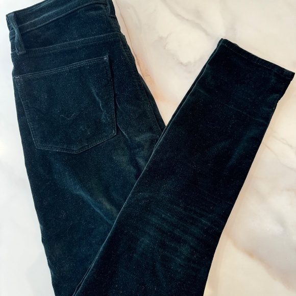 HUDSON Barbara High Waisted Skinny Ankle Jean Green Velvet Size 26 - Picture 4 of 7